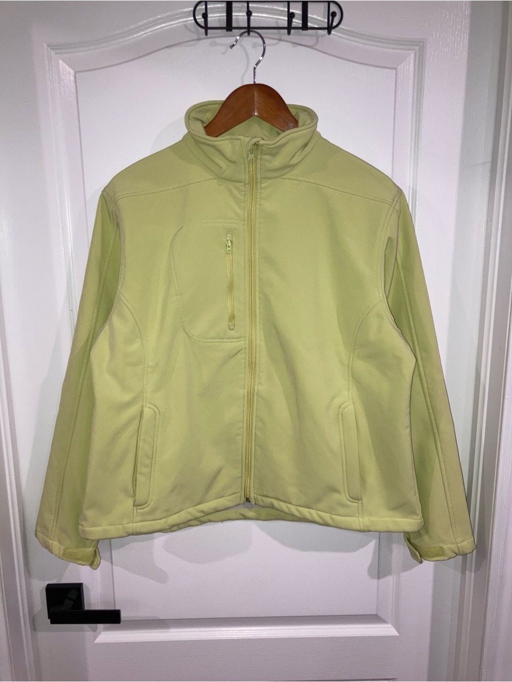 CX2 Light Green/Yellow Fleece Lined Soft Shell Jacket - size XL